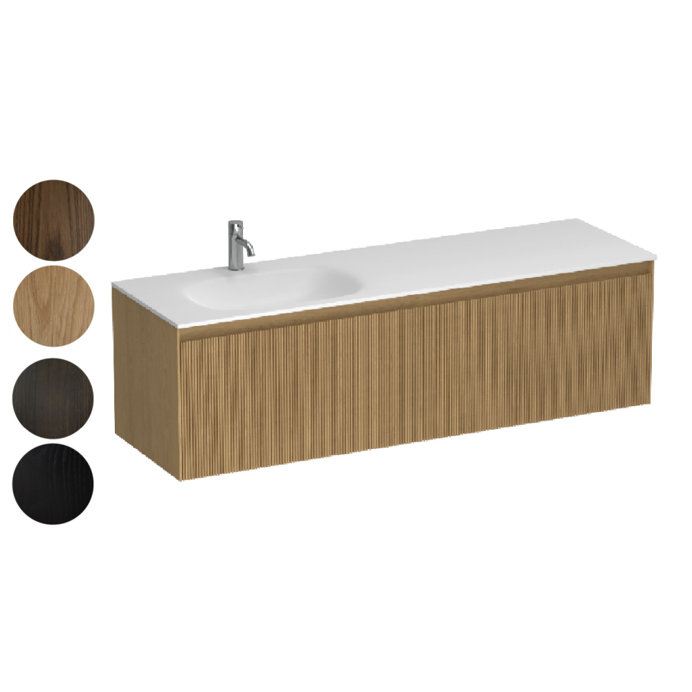 Strata Spio 1500 2 Drawer Vanity Left Basin