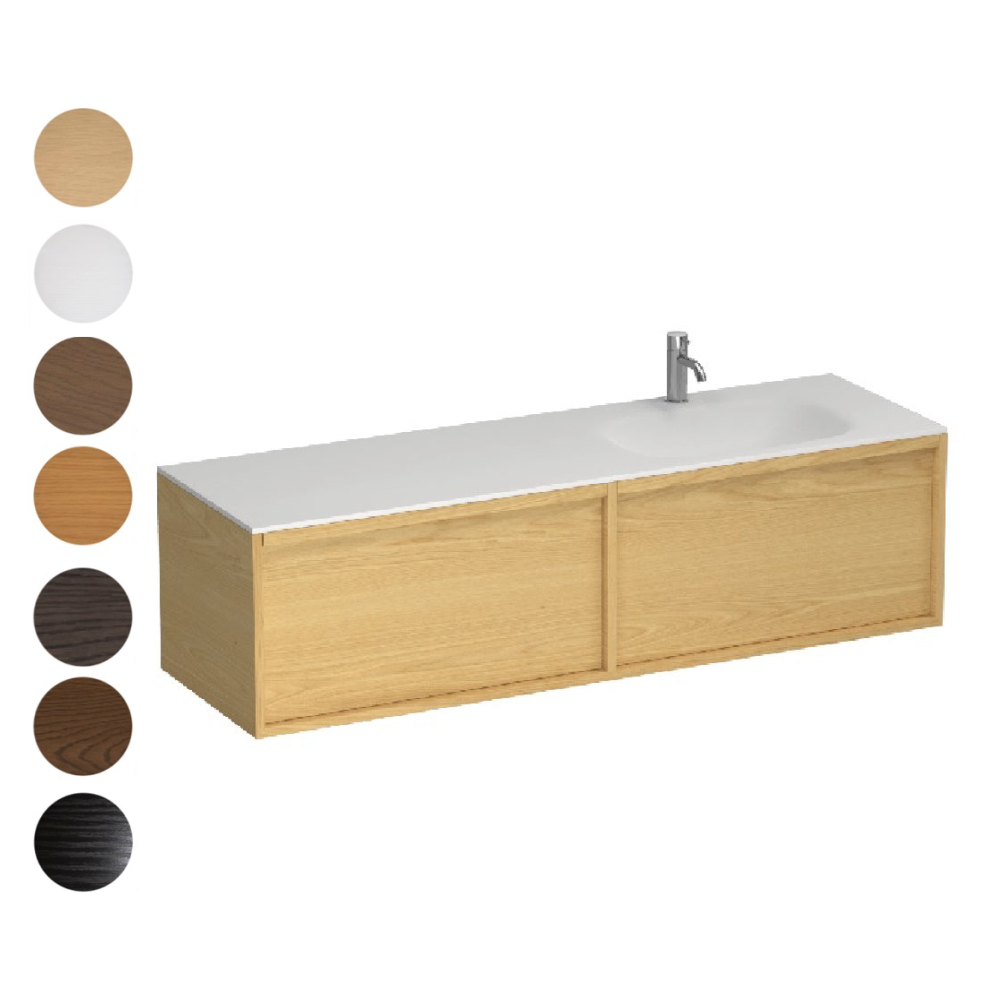 Alma Spio 1500 2 Drawer Vanity Right Basin