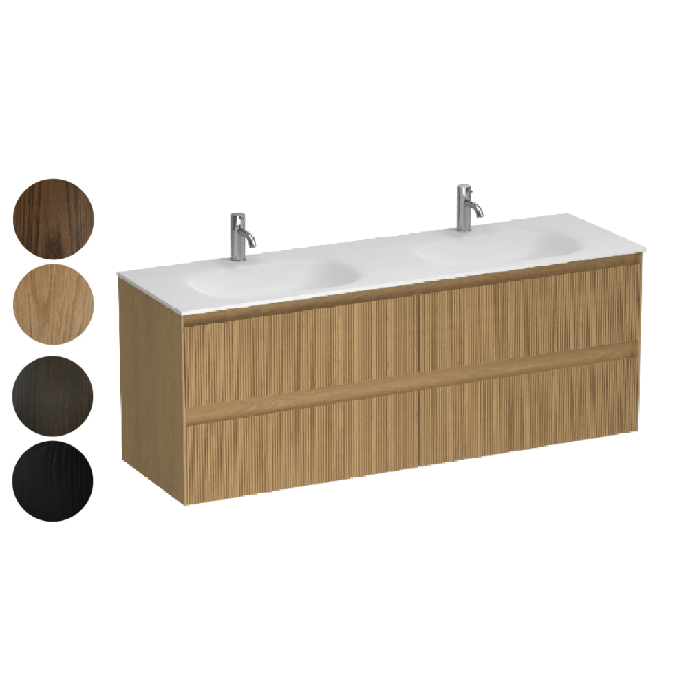 Strata Spio 1500 4 Drawer Vanity Double Basin