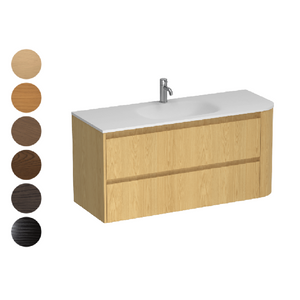 Stanza Curve Spio 1200 Left Corner 2 Drawer Vanity