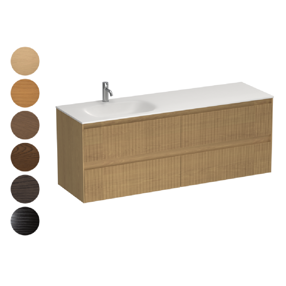 Strata Spio 1500 4 Drawer Vanity Left Basin