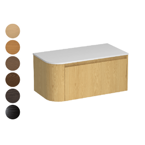 Stanza Curve Opaco 900 Right Corner 1 Drawer Vanity