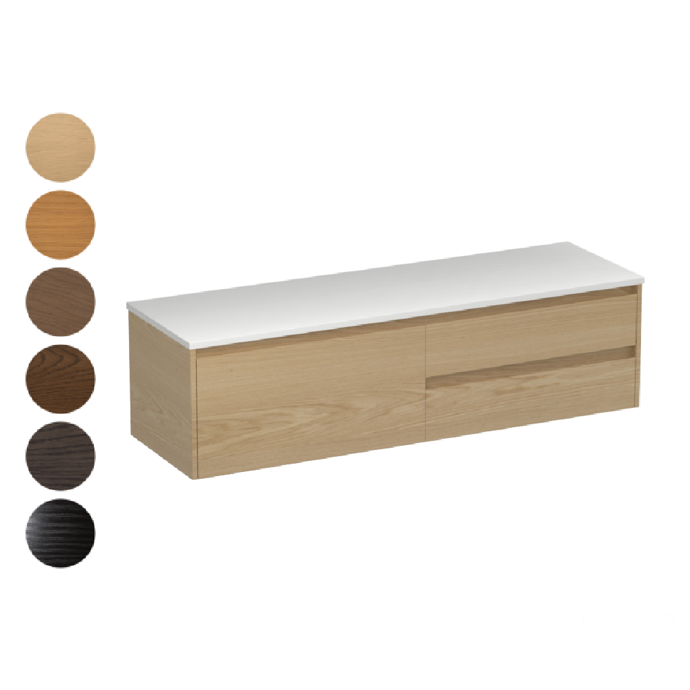 Stanza Opaco 1500 3 Drawer Left Vanity