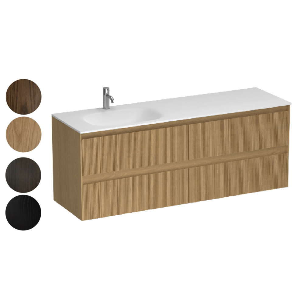 Strata Spio 1500 4 Drawer Vanity Left Basin