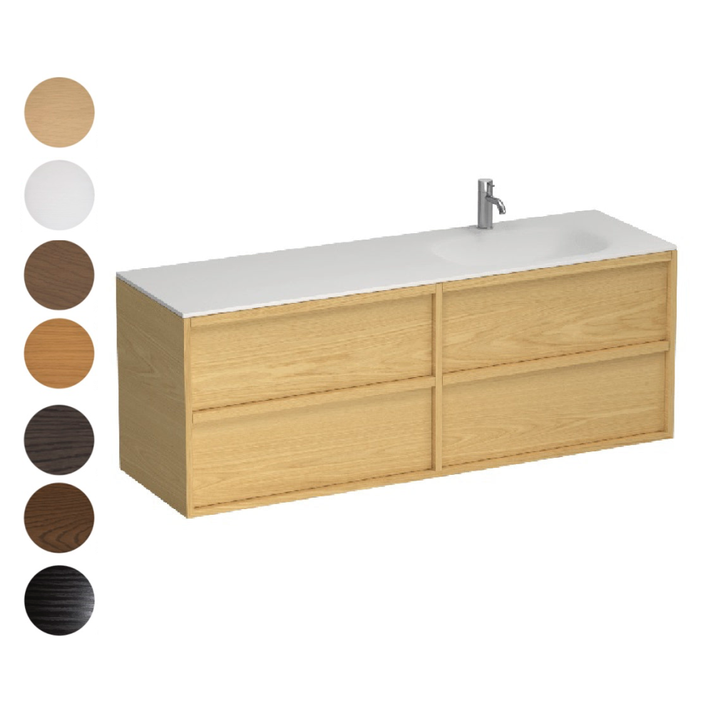 Alma Spio 1500 4 Drawer Vanity Right Basin