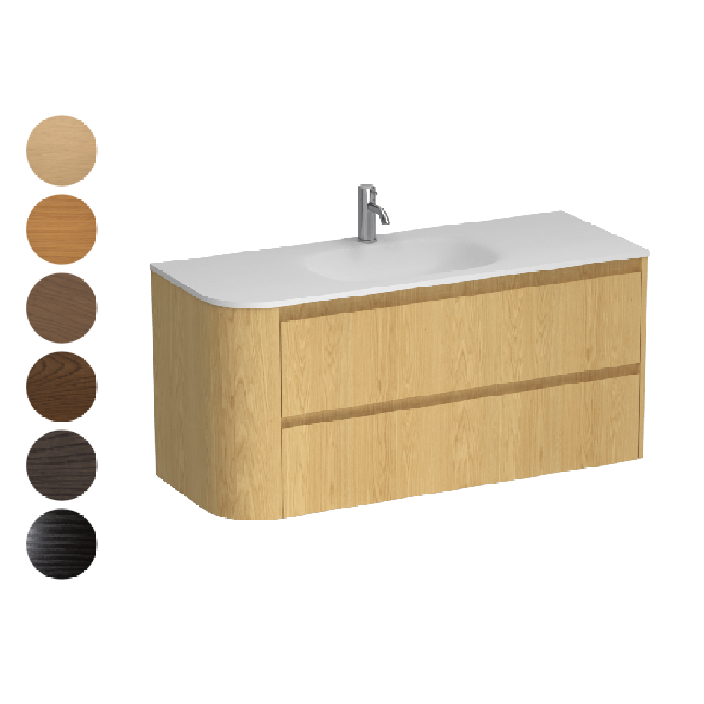 Stanza Curve Spio 1200 Right Corner 2 Drawer Vanity