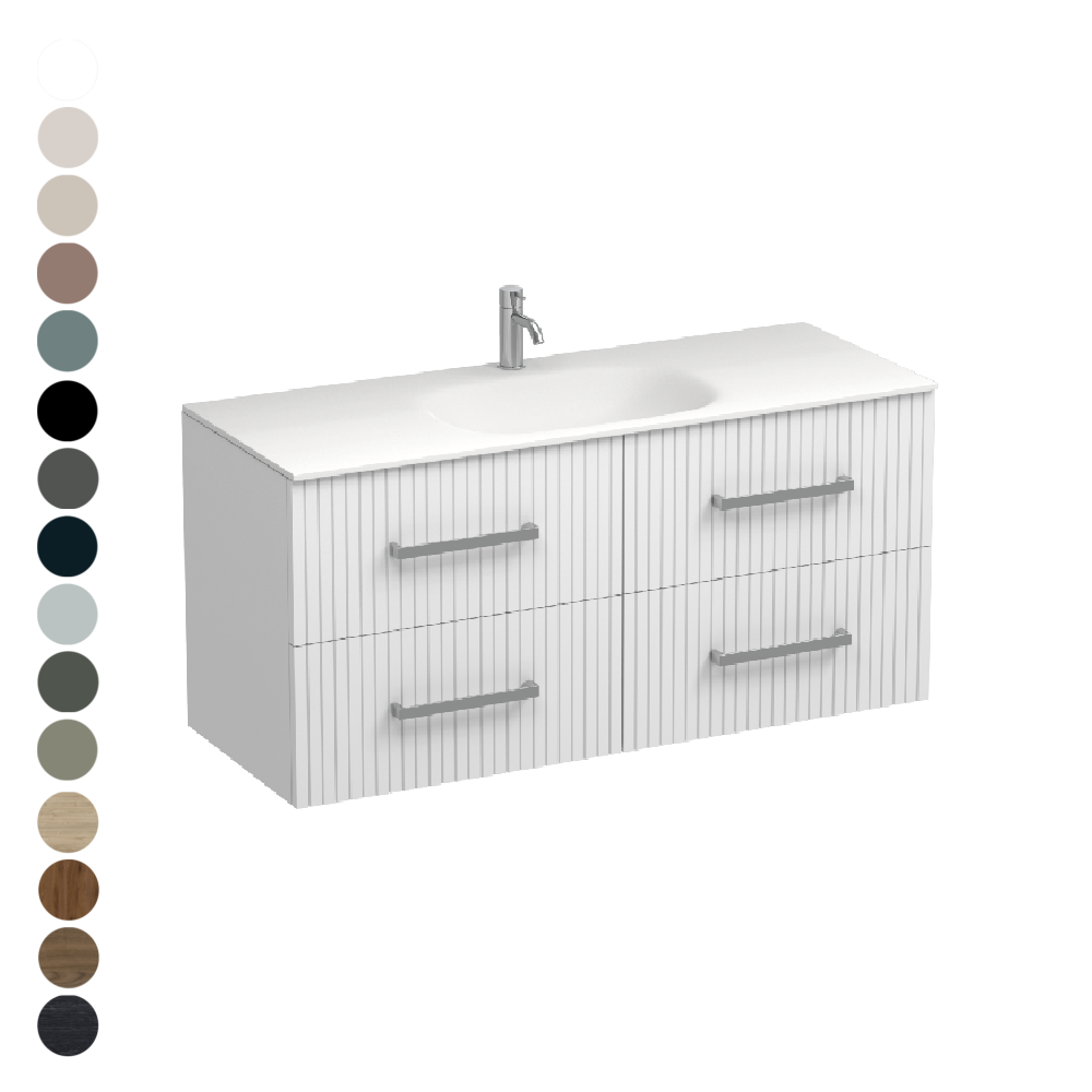 Lima Spio 1200 4 Drawer Vanity Centre Basin