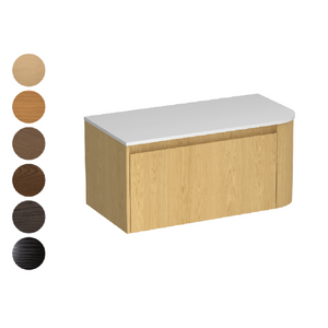 Stanza Curve Opaco 900 Left Corner 1 Drawer Vanity