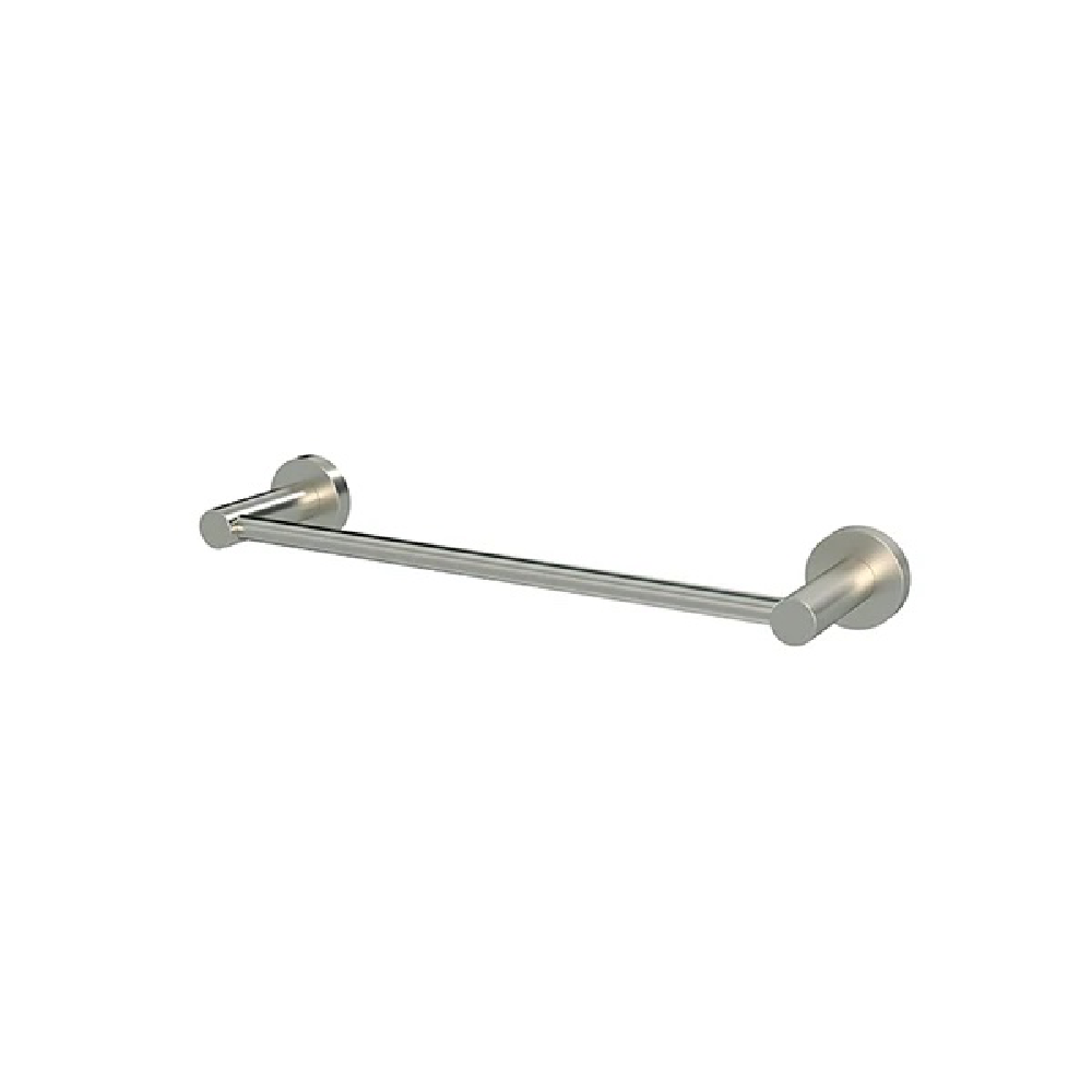 Meir Round Single Towel Rail 300mm | Brushed Nickel
