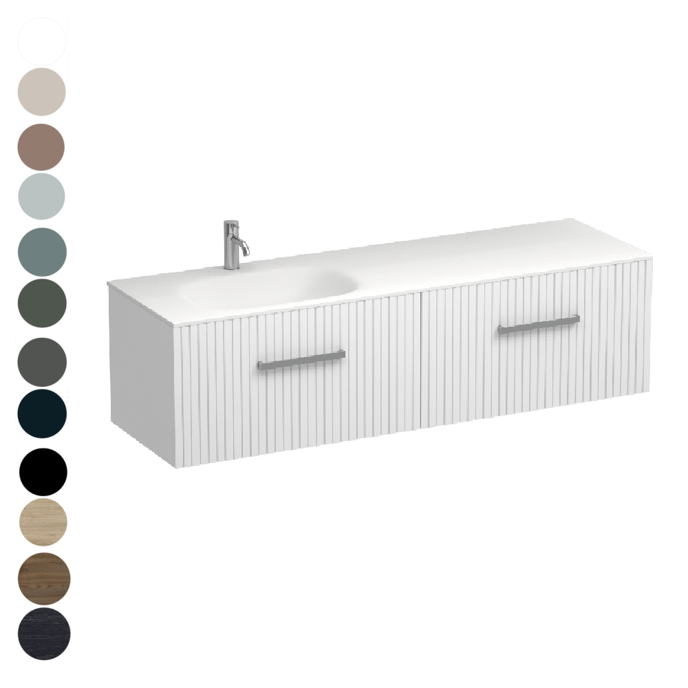 Lima Spio 1500 2 Drawer Vanity Left Basin