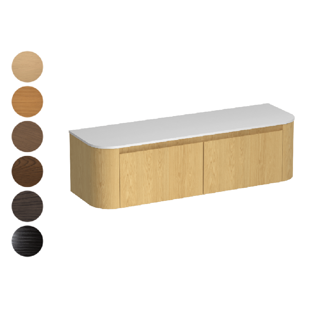 Stanza Curve Opaco 1500 2 Drawer Vanity