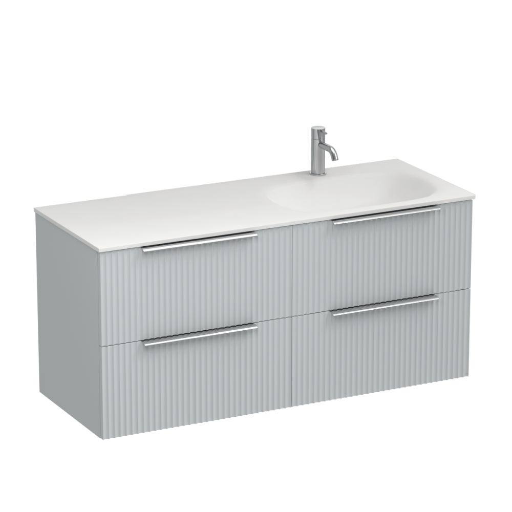 Forma Spio 1200 4 Drawer Vanity Right Basin