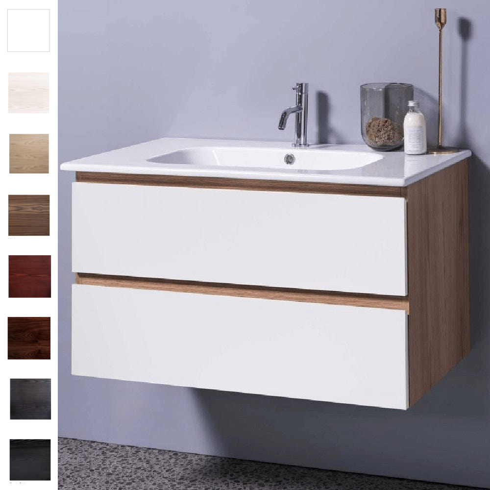 Michel César Qubo 900 Vanity | Single Basin & 2 Drawers