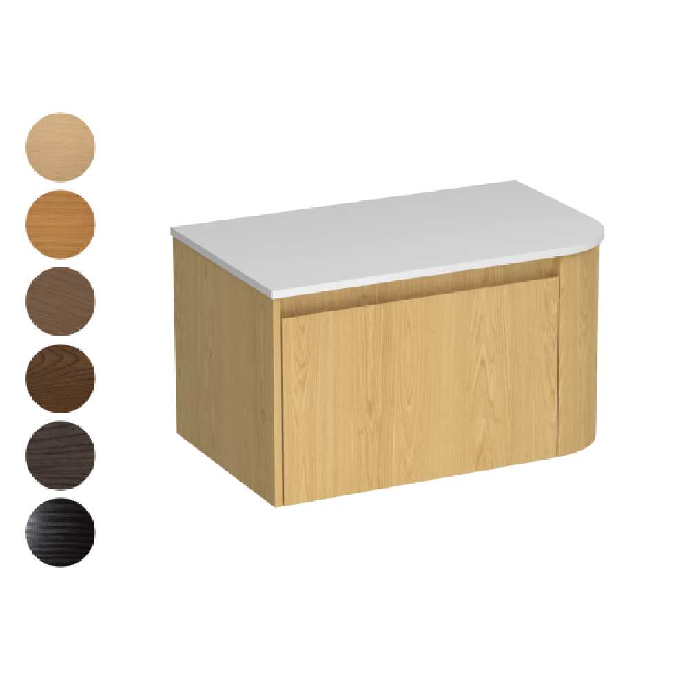 Stanza Curve Opaco 750 Left Corner 1 Drawer Vanity