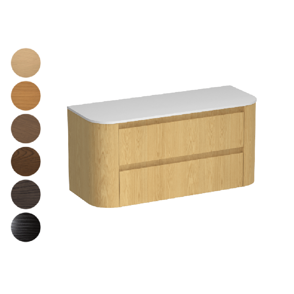 Stanza Curve Opaco 1200 2 Drawer Vanity