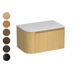 Stanza Curve Opaco 750 Right Corner 1 Drawer Vanity