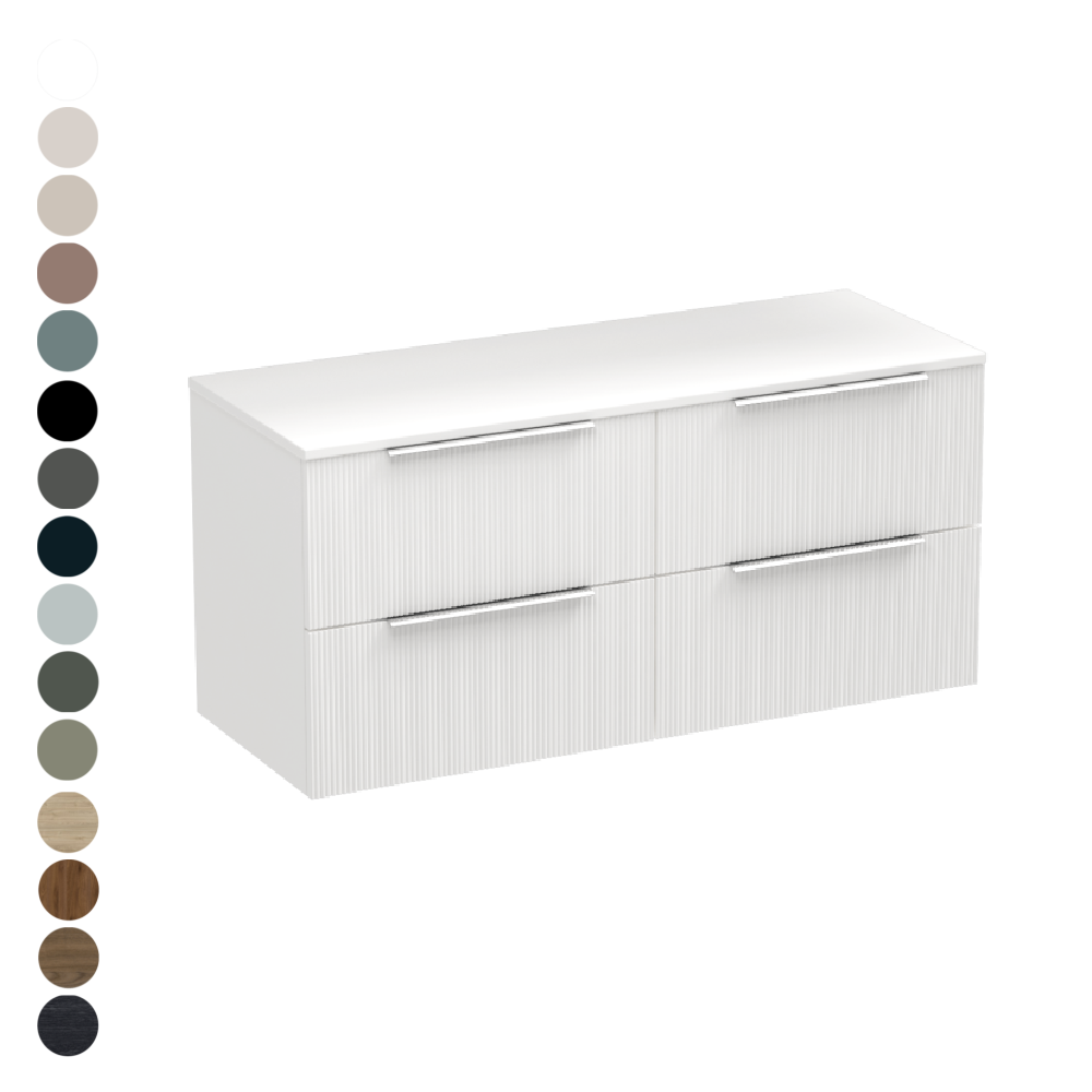 Ava Opaco 1200 4 Drawer Vanity
