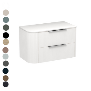 Ava Curve Opaco 900 Right Corner 2 Drawer Vanity