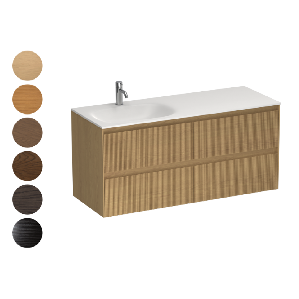 Strata Spio 1200 4 Drawer Vanity Left Basin