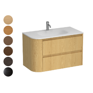 Stanza Curve Spio 900 Right Corner 2 Drawer Vanity