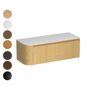 Stanza Curve Opaco 1200 Right Corner 1 Drawer Vanity