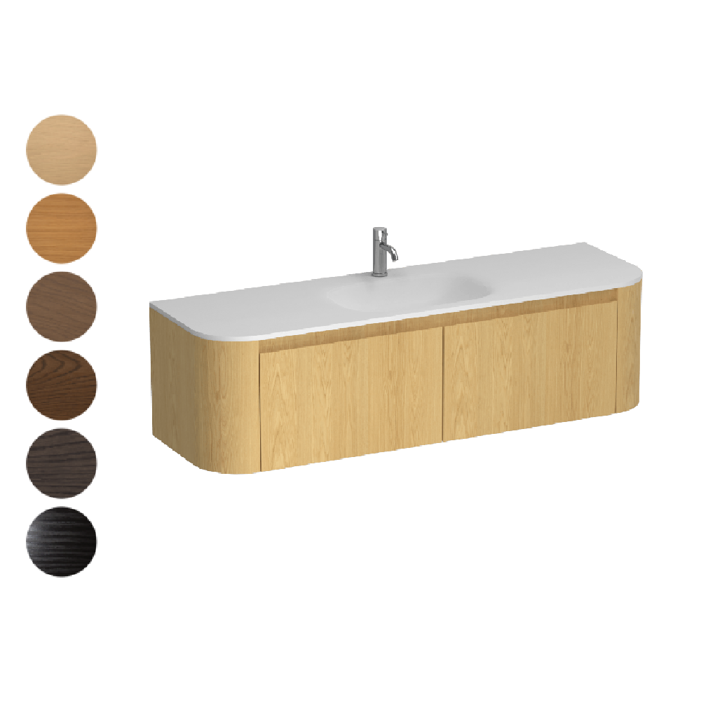 Stanza Curve Spio 1500 2 Drawer Vanity Centre Basin