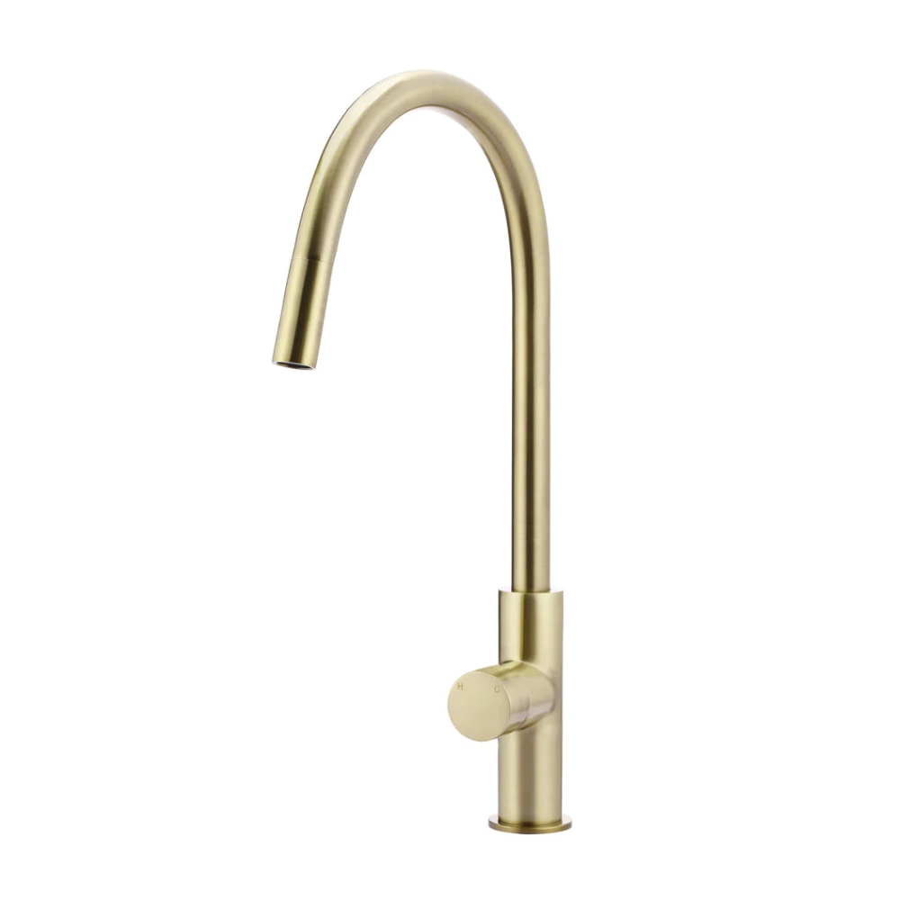 Meir Round Pinless Piccola Pull Out Kitchen Mixer Tap | Tiger Bronze