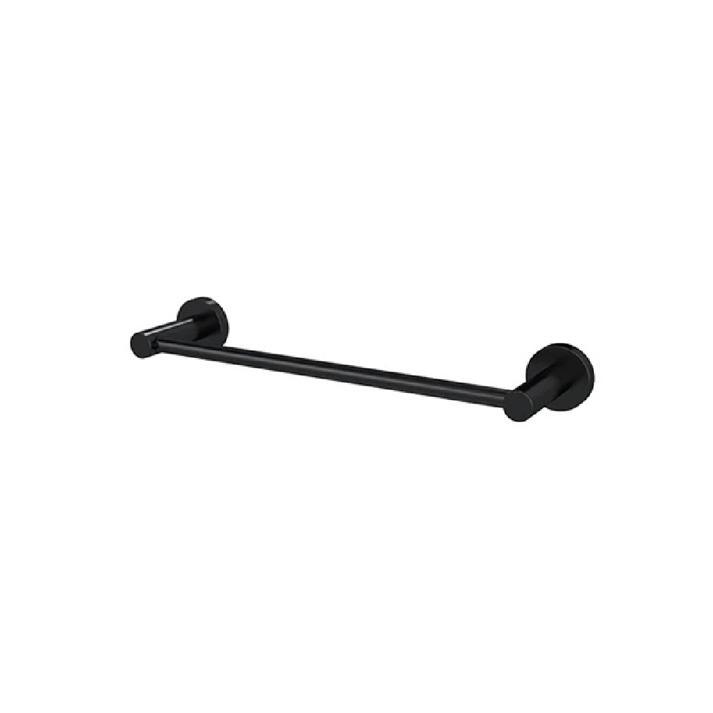 Meir Round Single Towel Rail 300mm | Matte Black