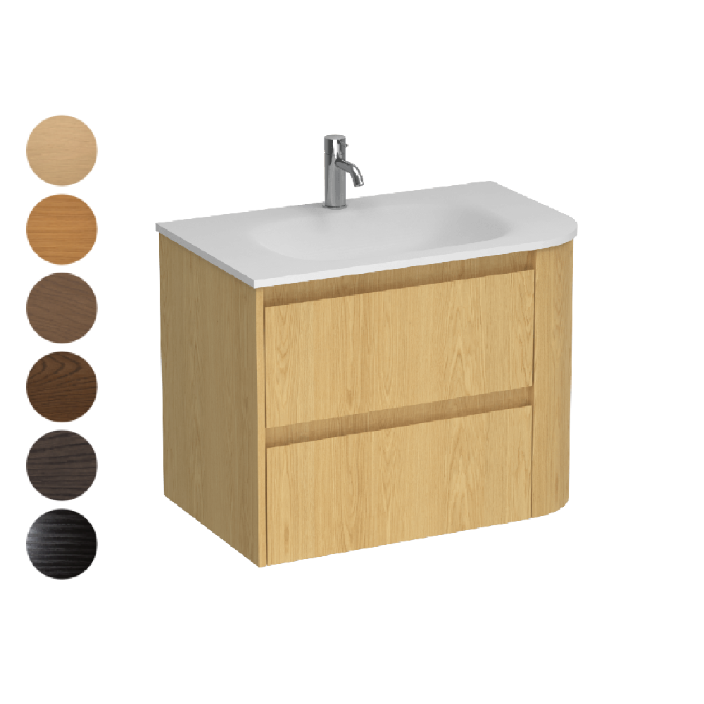 Stanza Curve Spio 750 Left Corner 2 Drawer Vanity