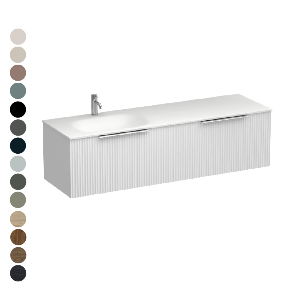 Forma Spio 1500 2 Drawer Vanity Left Basin