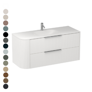 Ava Curve Spio 1200 Right Corner 2 Drawer Vanity
