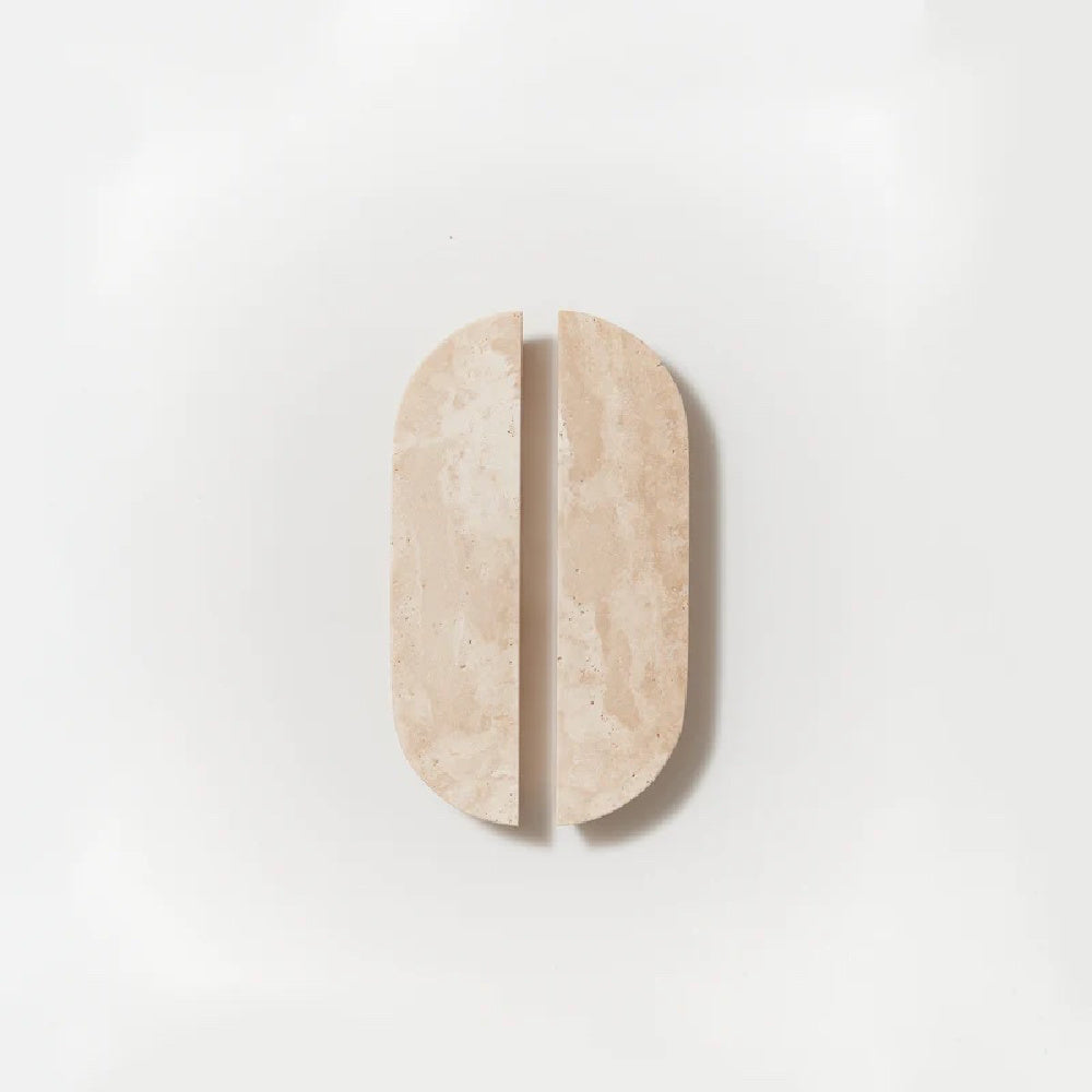 Lo&Co Dot Marble Handle Pull Small | Travertine