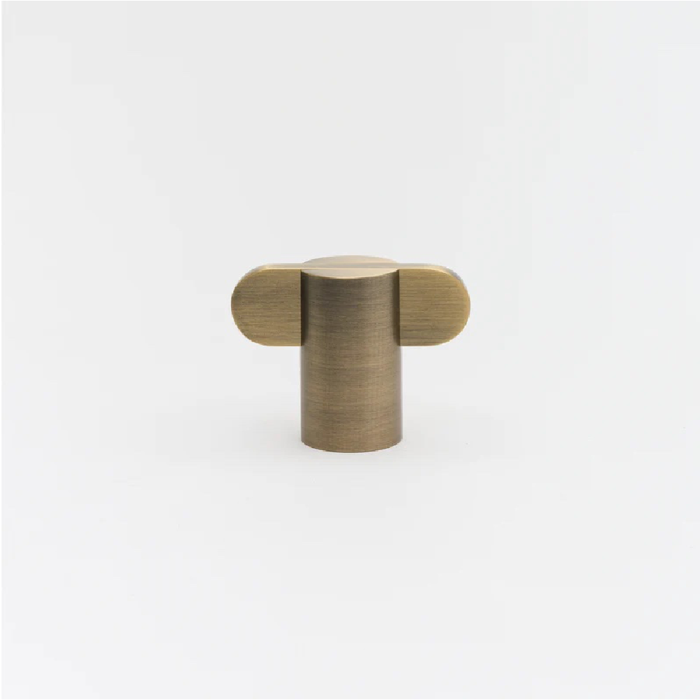 Lo&Co Intersect Knob | Aged Brass