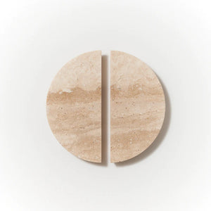 Lo&Co Arc Marble Handle Pair | Travertine