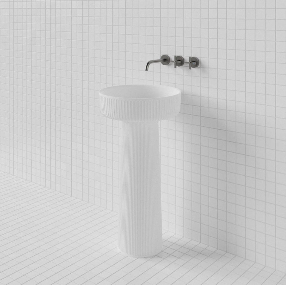 Mains Water Co. | Flute Pedestal Basin