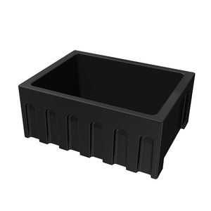 Rigolo 610 Butler Sink | Matt Black | Flat Edge