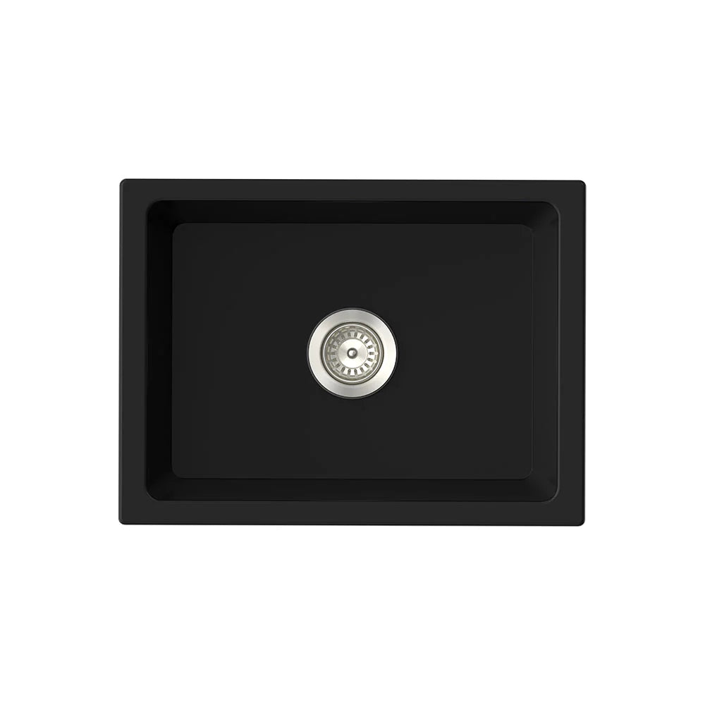 Rigolo 610 Butler Sink | Matt Black | Flat Edge