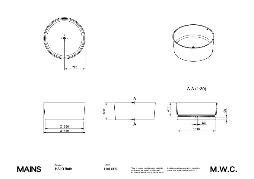 Mains Water Co. | Halo Free Standing Bath