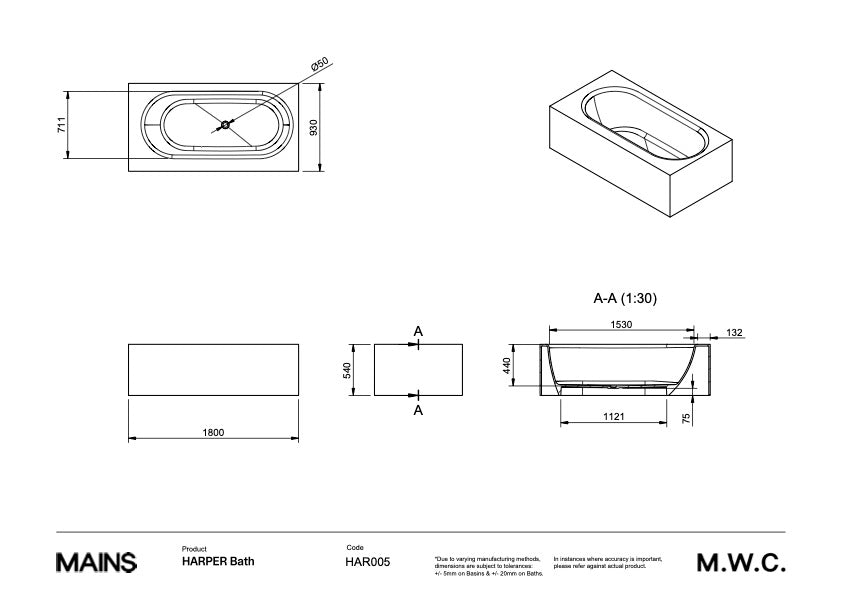 Mains Water Co. | Harper Freestanding Bath