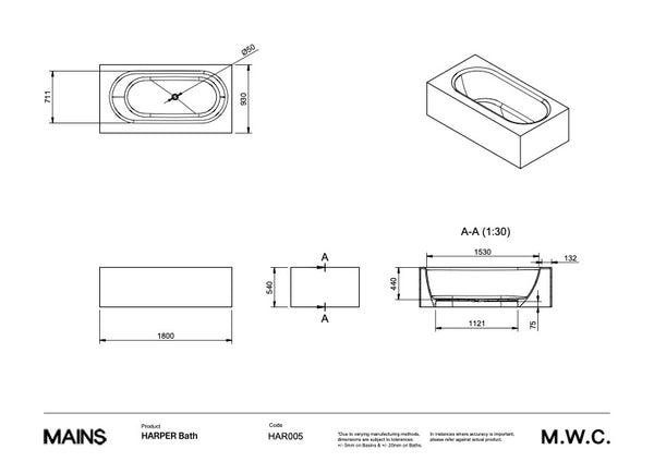 Mains Water Co. | Harper Freestanding Bath - The Kitchen Hub