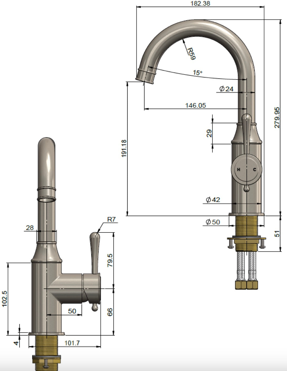 Meir Harrington Tall Basin Mixer