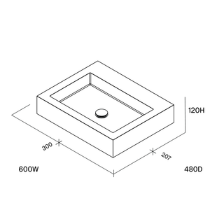 Mains Water Co. | Kubo 600 Wall Basin