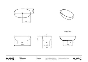 Mains Water Co. | Lunar Freestanding Bath