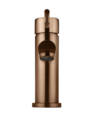 Meir Round Basin Mixer with Straight Spout | Lustre Bronze