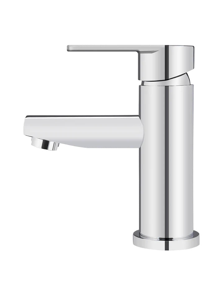 Meir Round Paddle Basin Mixer | Polished Chrome