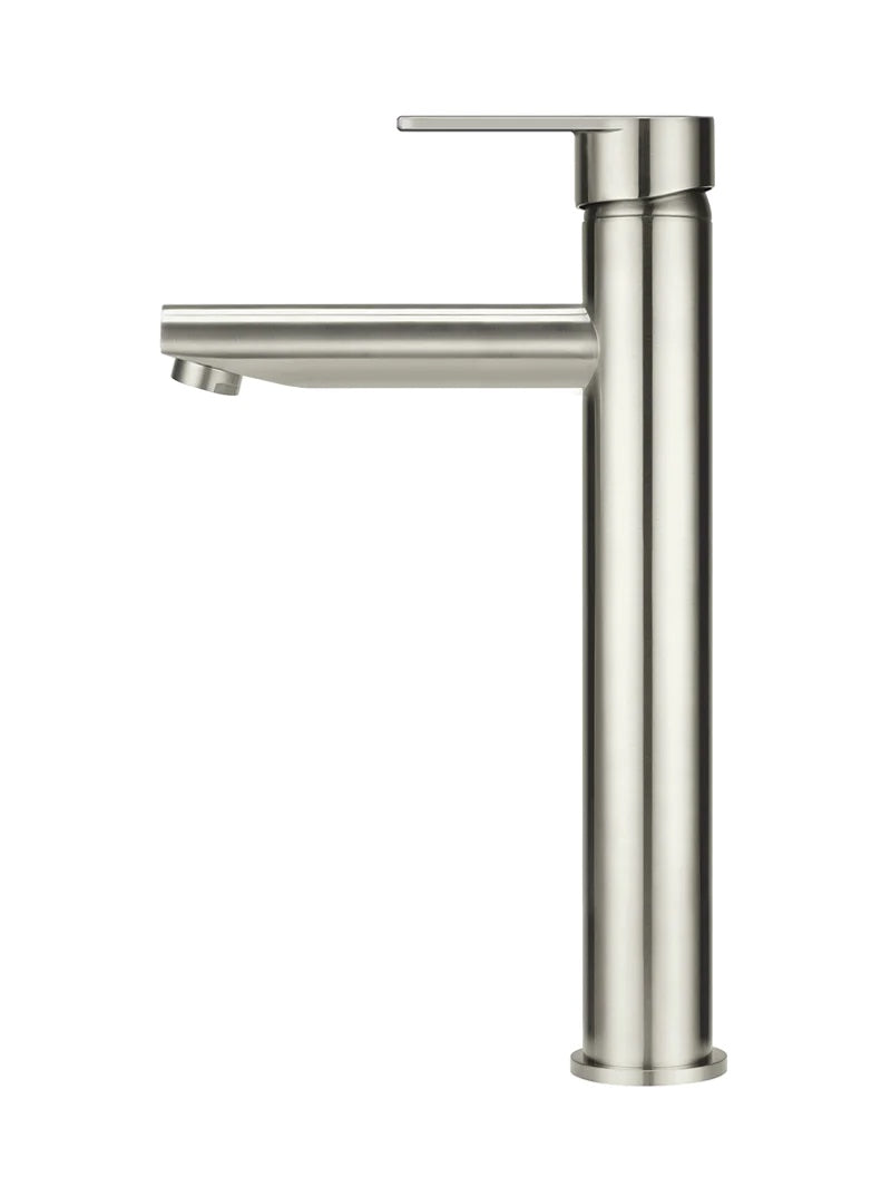 Meir Round Paddle Tall Basin Mixer | Brushed Nickel