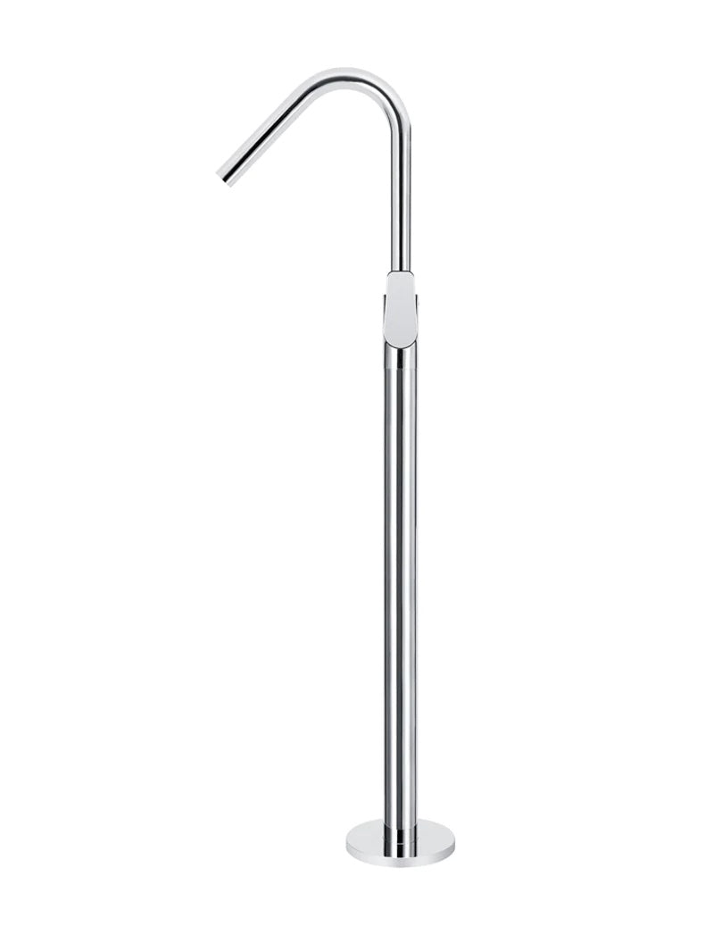 Meir Round Paddle Freestanding Bath Spout and Hand Shower | Polished Chrome
