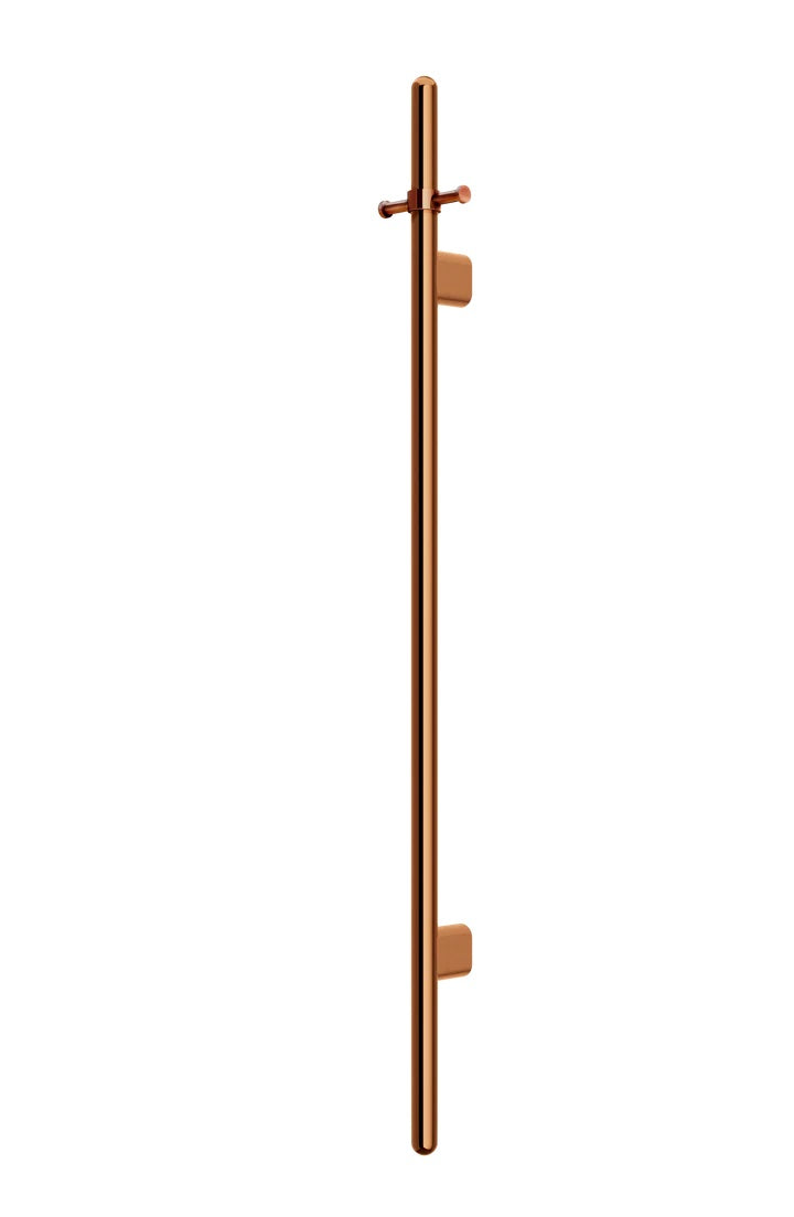 Meir Heated Vertical Towel Rail | Lustre Bronze