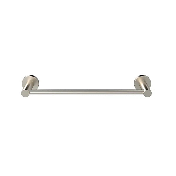 Meir Round Single Towel Rail 300mm | Brushed Nickel