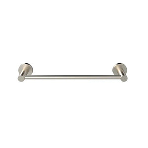 Meir Round Single Towel Rail 300mm | Brushed Nickel